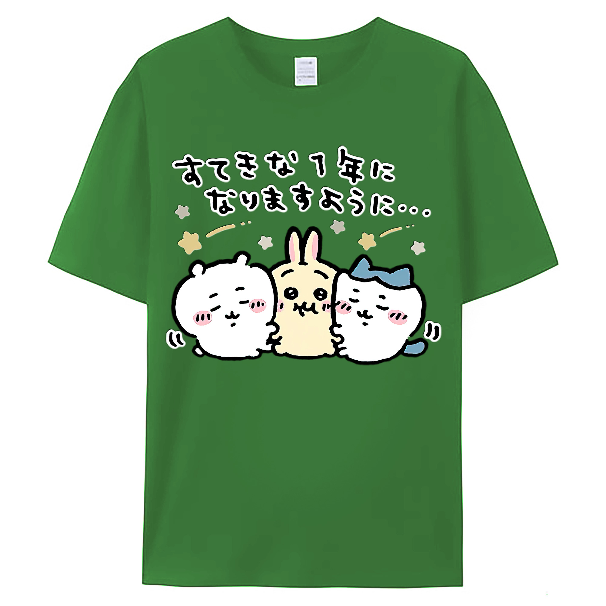 （画像用） ちいかわ ちいかわ Chii-kawa chiikawa レディースカジュアルプリントTシャツ（綿100％）